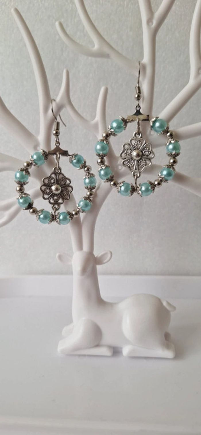 Boucles d'oreilles turquoise artisanales
