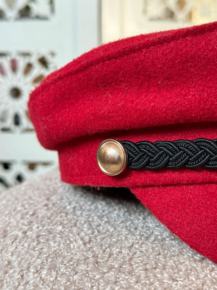 Casquette béret gavroche rouge Zara Taille S - photo numéro 6