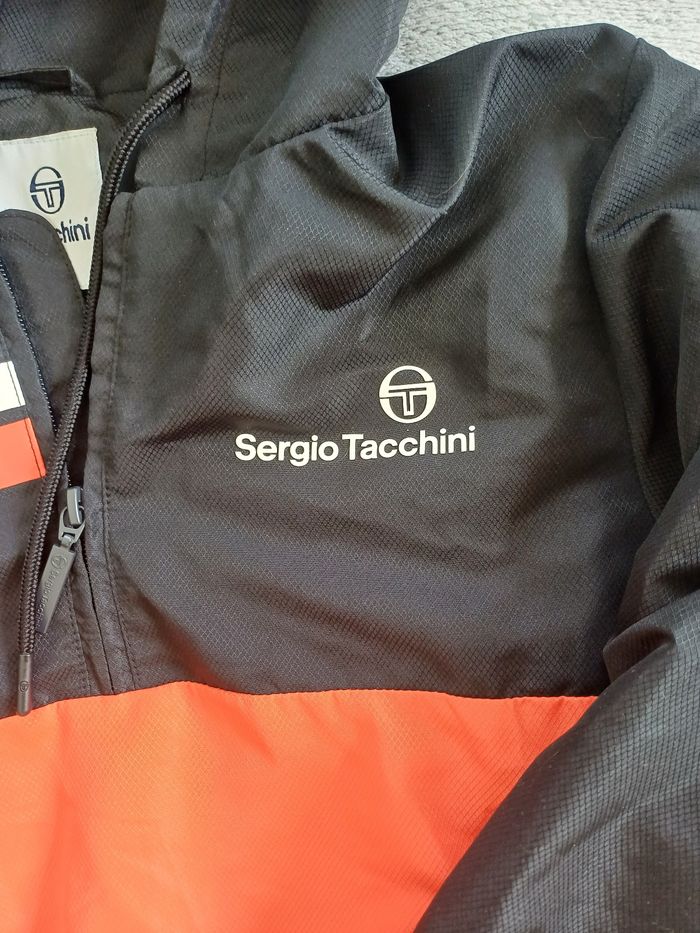 Veste coupe vent Sergio Tacchini - noire et orange - photo numéro 5