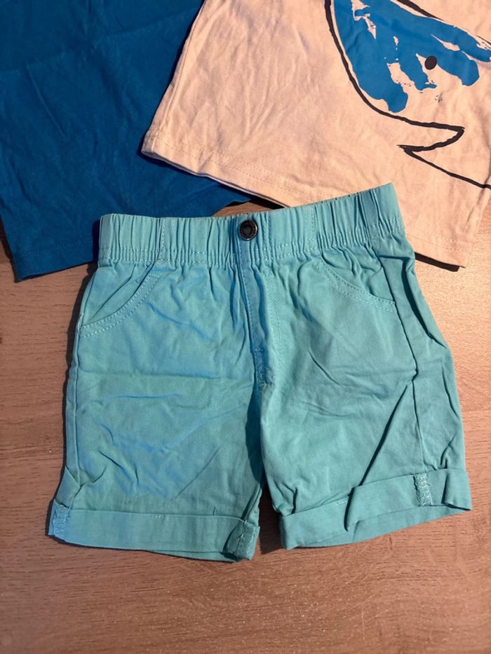 Ensemble short et 2 t-shirt assortis - photo numéro 2