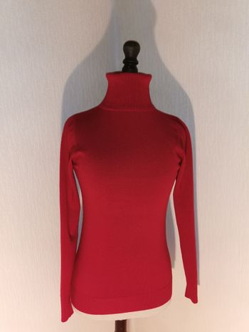 Pull à col roulé rouge D&X Mode T Unique