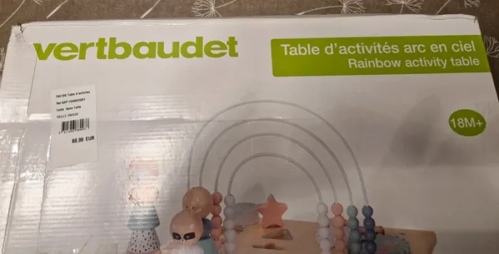 Table d'activité arc en ciel - photo numéro 2