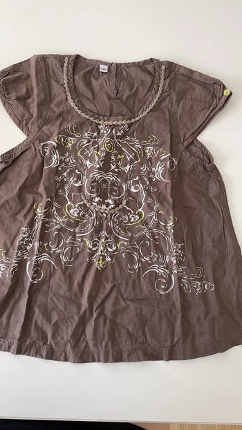 Capt’n tortue. TEE shirt marron MC 10ans
