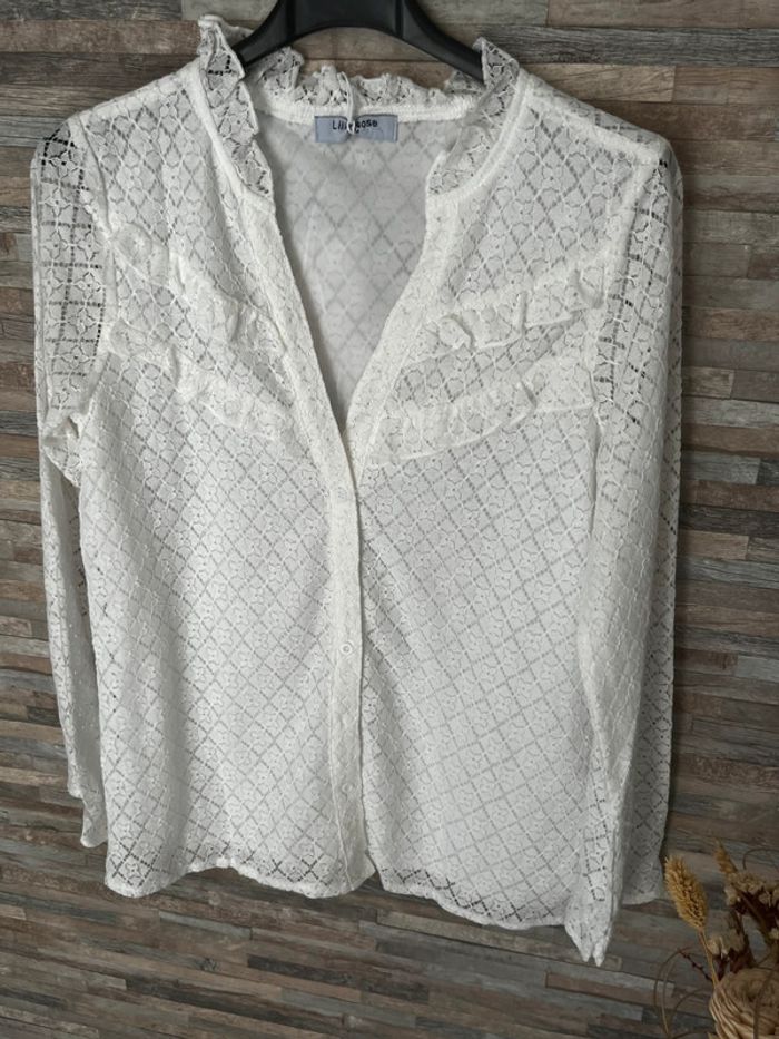 Blouse blanche dentelle - photo numéro 3
