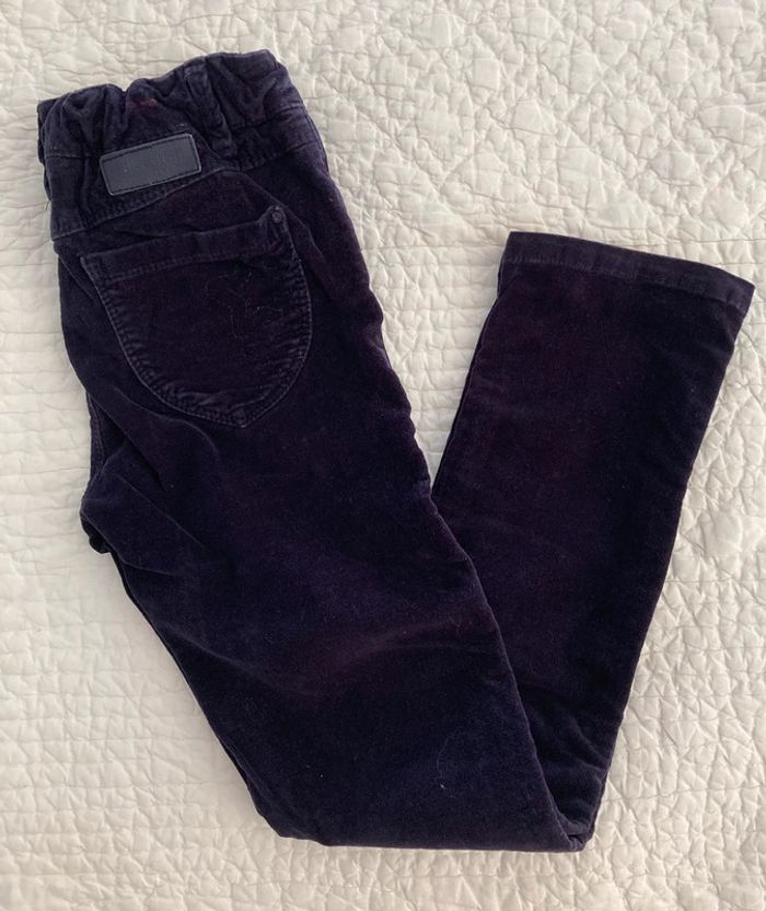 Pantalon velours ras marine Okaïdi 8 ans