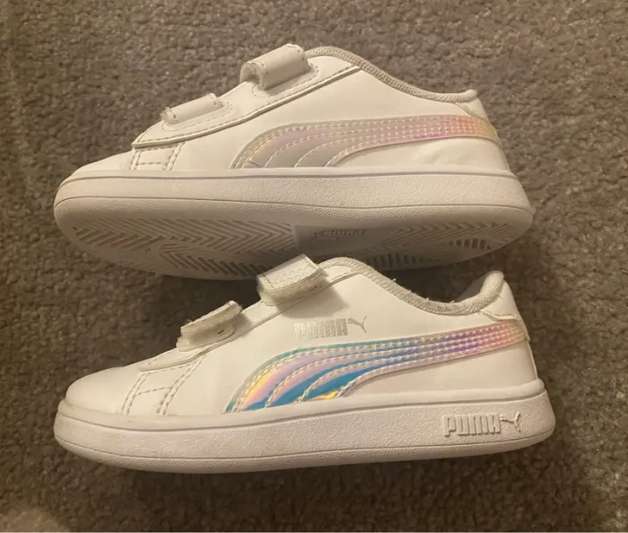 Puma Smash Blanche & Holograme Pointure 25 - photo numéro 2