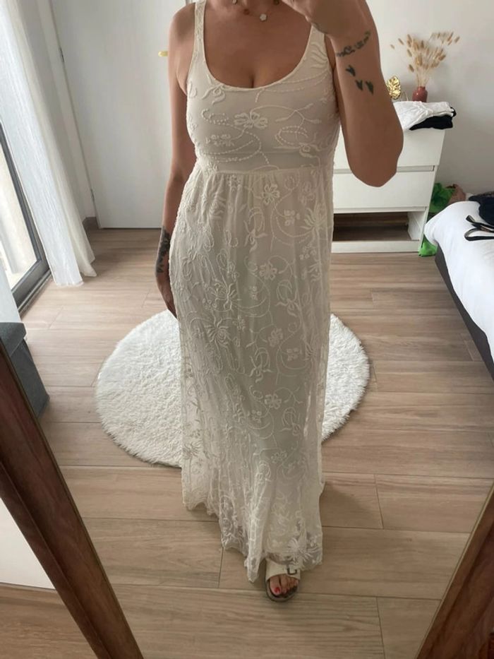 Robe longue dentelle Zara - photo numéro 19