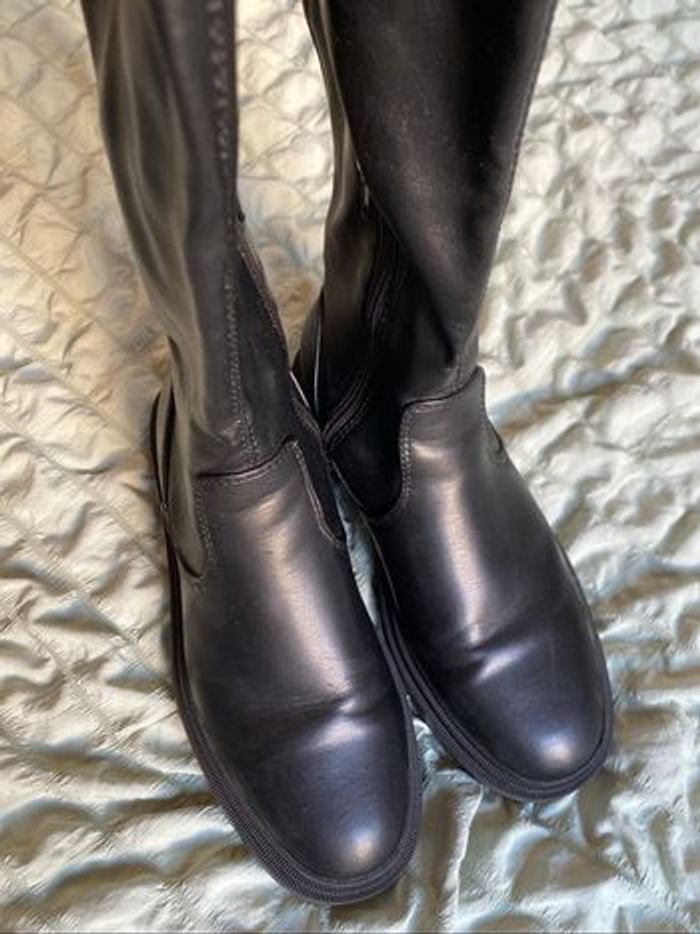 Bottes hautes cuissardes 36 similicuir noir - photo numéro 4