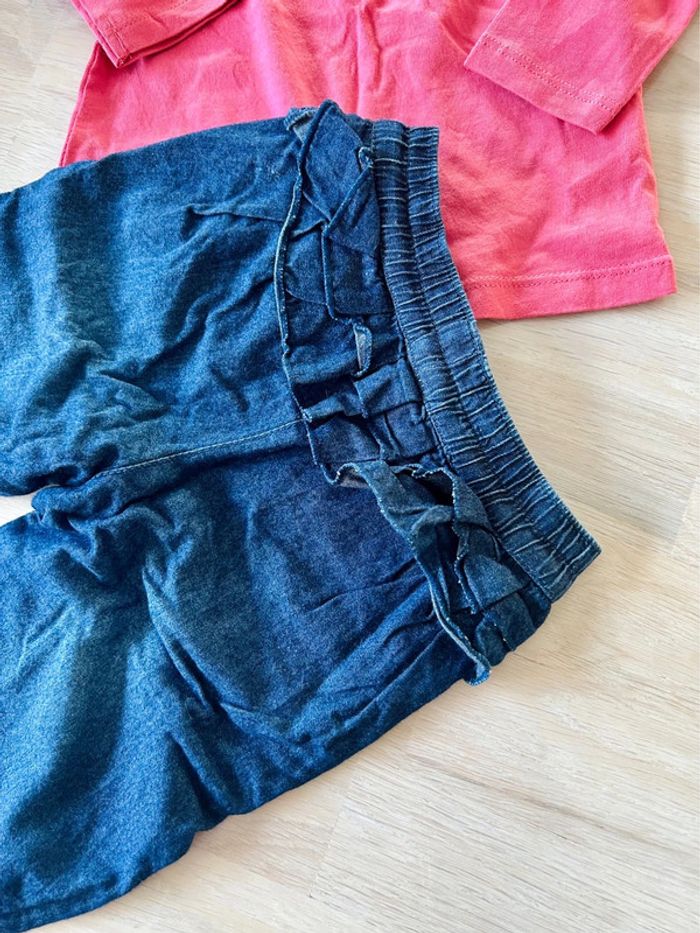 Ensemble lot TAO t-shirt + jean 6 mois - photo numéro 4