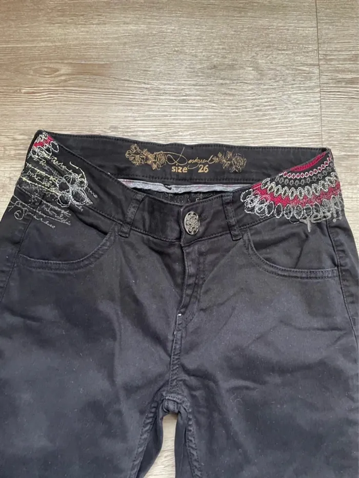 Jeans Desigual Noir - Taille 36 - photo numéro 2