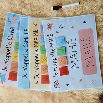 Support éducatif pour apprendre à écrire son prénom - Maternelle - Luludik