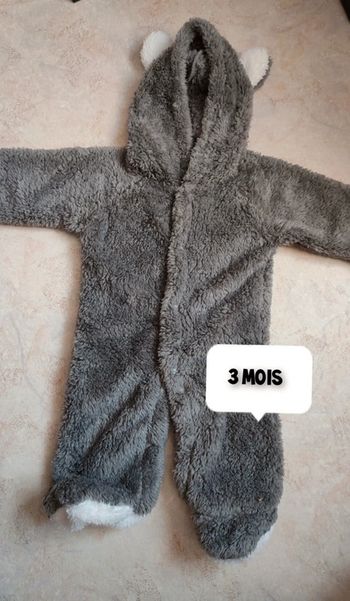 Combinaison ourson gris