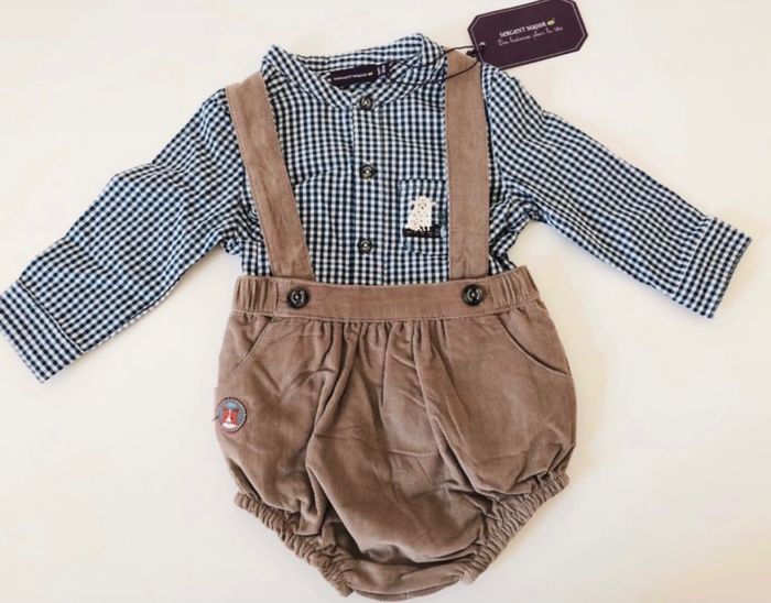 Ensemble salopette bloomer et chemise - photo numéro 2