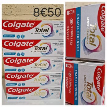 Lot de 5 dentifrice colgate total soin email 
