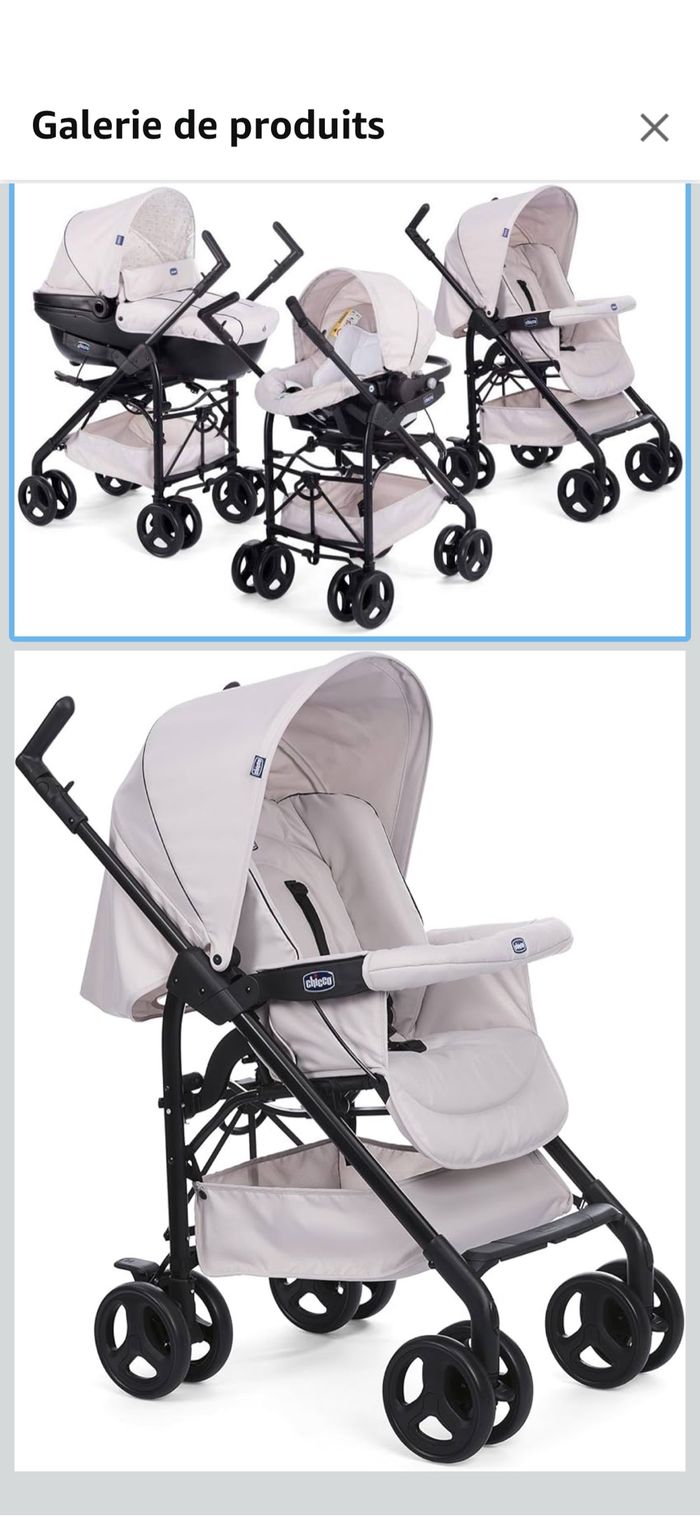 Poussette chico trio jusqu’à 36 mois même plus - photo numéro 2