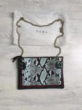 Sac neuf avec bandoulière Zara 3 pochettes séparables effet serpent