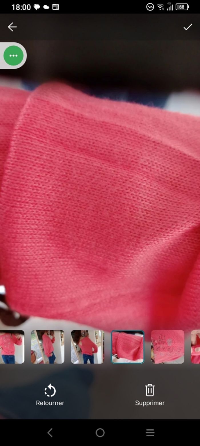 Pull femme 44 rose détails pailletés sequins c79 - photo numéro 7