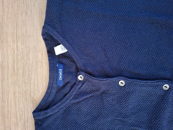 Gilet bleu marine boutonné Okaïdi 12 ans - photo numéro 2