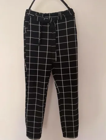 Pantalon fluide à carreaux