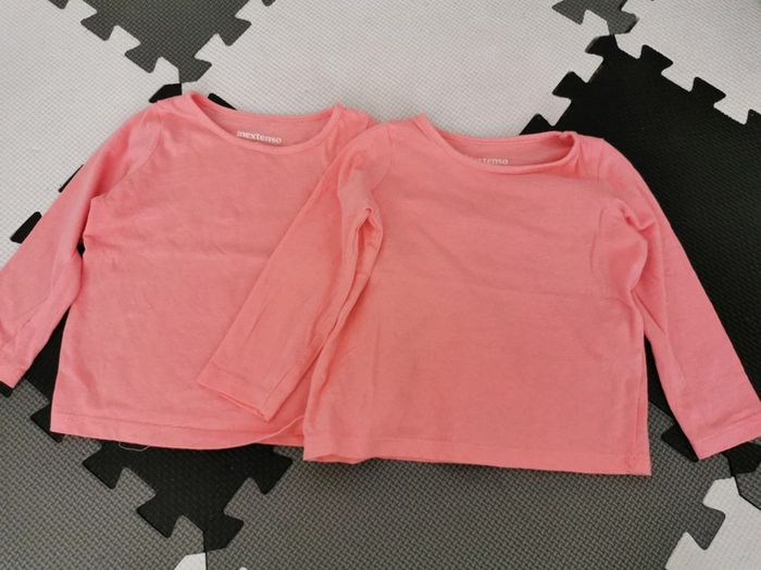 Lot de 2 tee shirt bébé rose corail