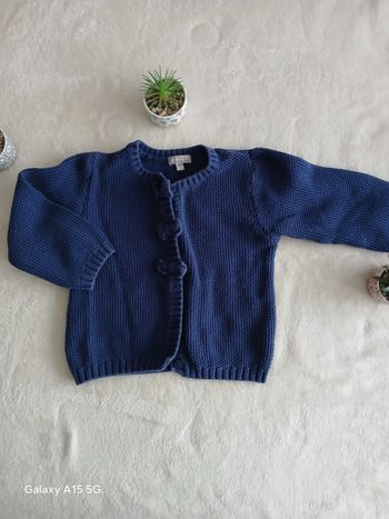 Gilet bleu marine fille 24 mois 