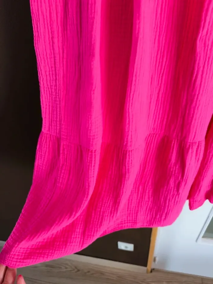 Jupe longue rose fushia gaz de coton TU 36 à 42 - photo numéro 9
