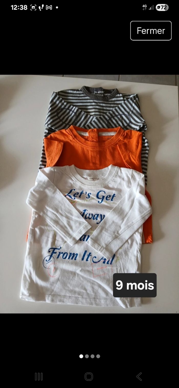 Tee-shirt garçon Taille 9 mois