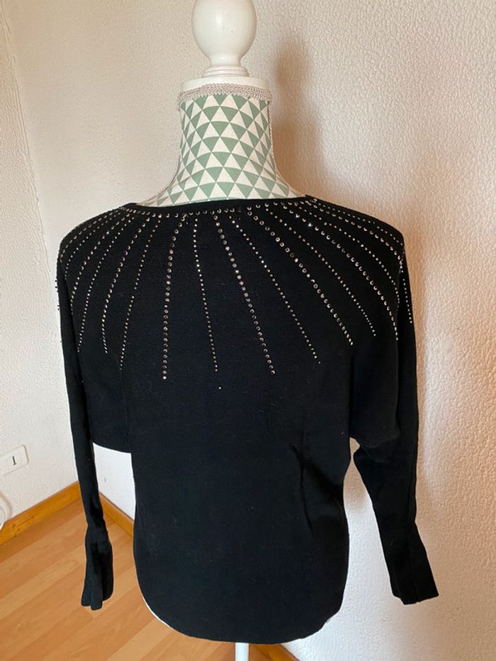 Pull strass noir - photo numéro 2