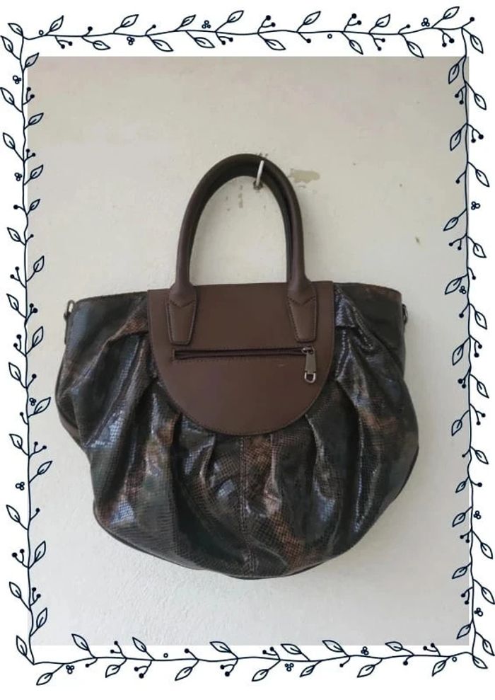 Petit sac à main marron original - photo numéro 6