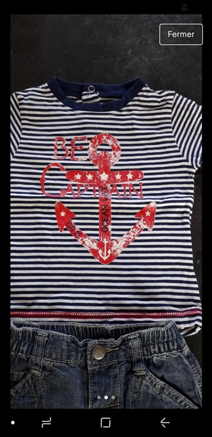 Ensemble tenue "marin" garçon - photo numéro 2