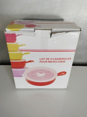 Lot de 5 casseroles pour micro onde