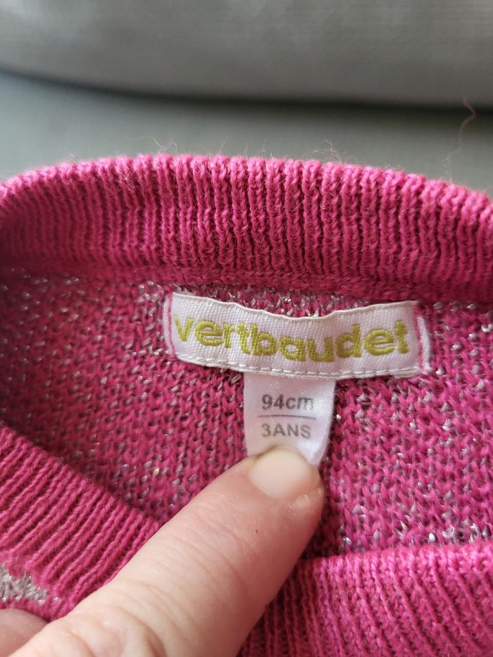 Pull rose fille 3 ans de chez Vertbaudet - photo numéro 3