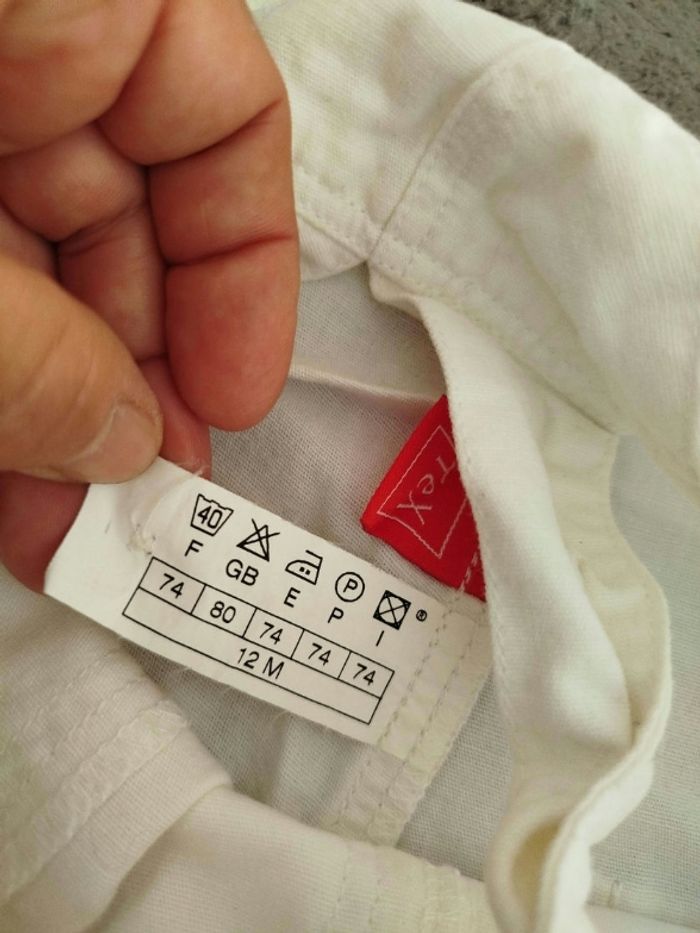 Salopette short blanc. Taille  12 mois. Tex. - photo numéro 4
