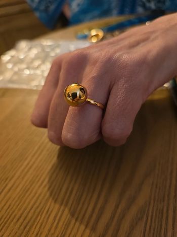 Bague plaque or taille 56