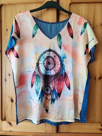 Blouse bi matiere