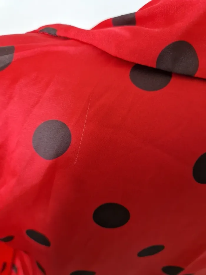 Chemise rouge a pois noir shein taille s - photo numéro 3