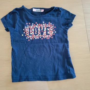 T shirt manches courtes 4 ans Lili Marelle