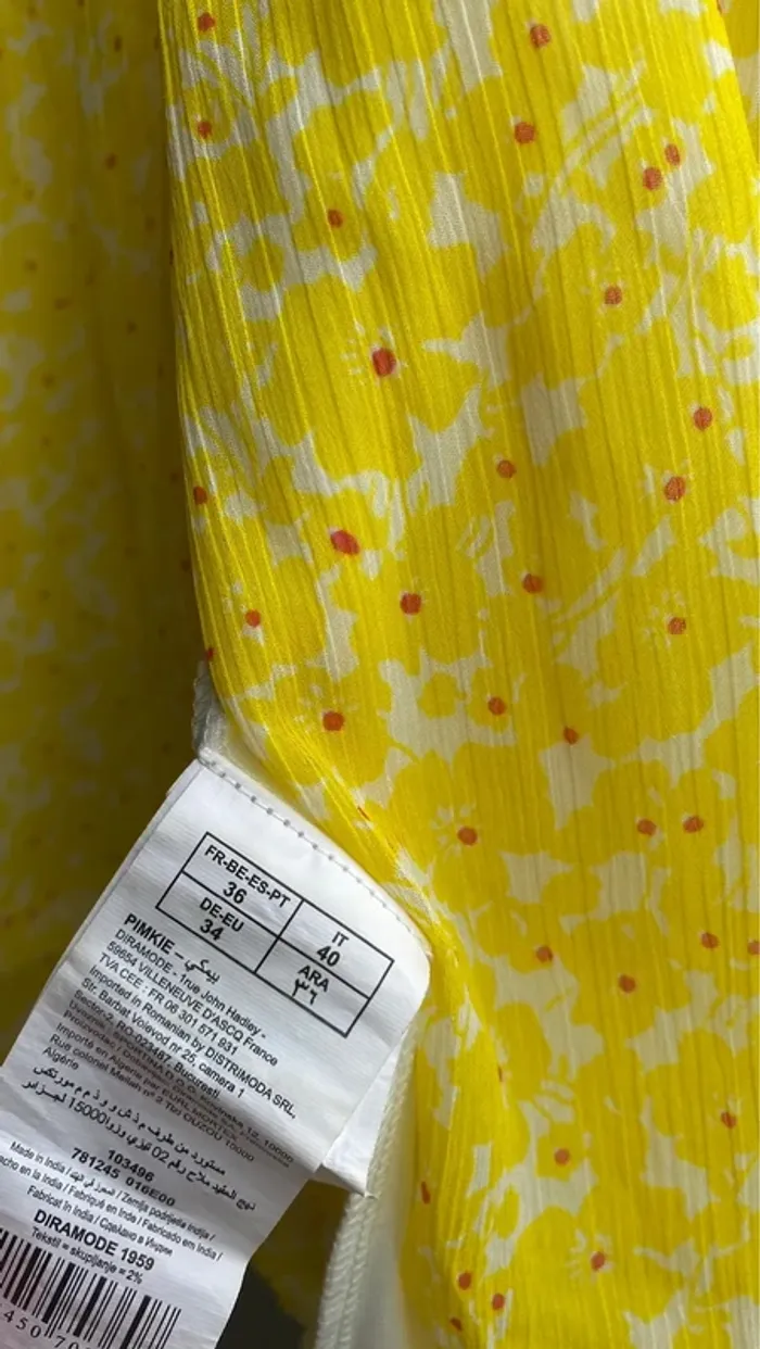 Robe longue jaune débardeur boutons - photo numéro 5