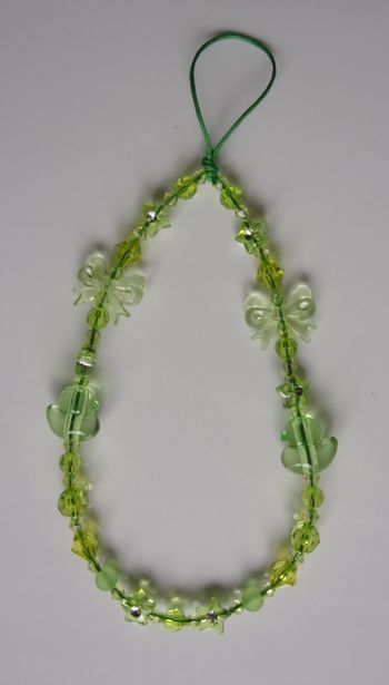 Cordon bracelet déco pour portable canard vert