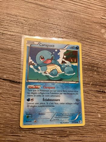 carte Pokémon carapuce 29/149 Année 2012