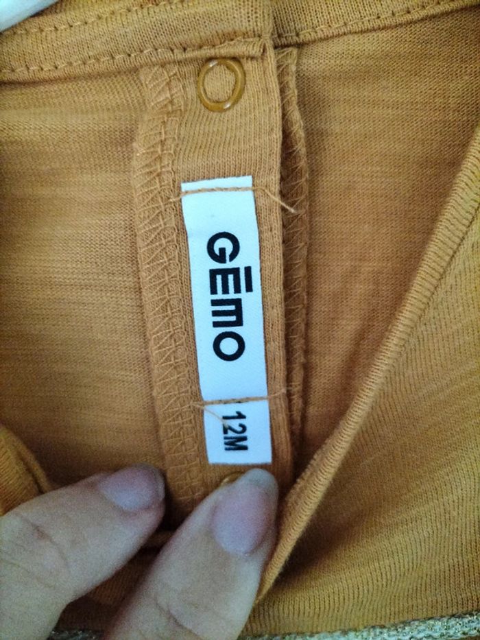 T-shirt manches brodé 12 mois - photo numéro 3