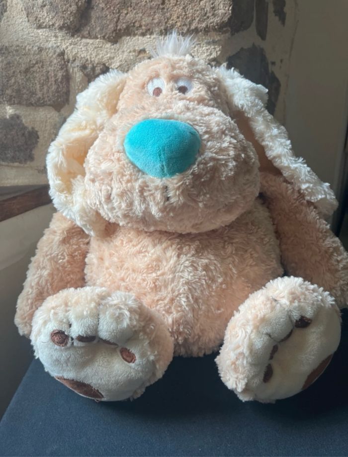 Grande peluche Chien beige, bleu 55 cm Anna Club Plush - photo numéro 7