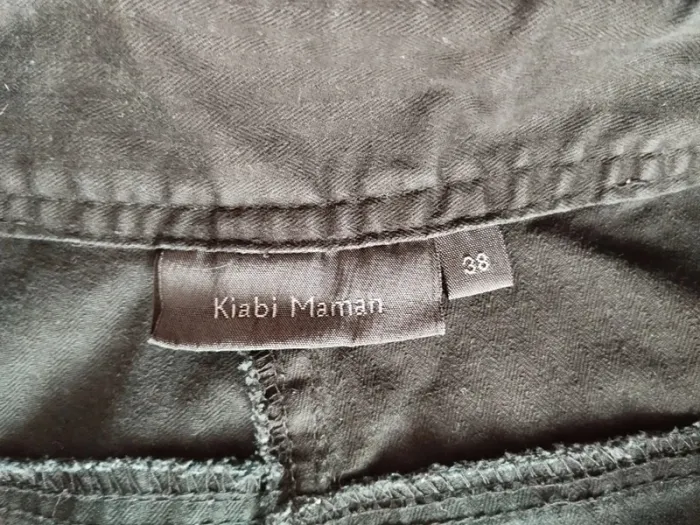 Pantalon cargo de grossesse noir – Kiabi Maman – Taille 38 (M) - photo numéro 5