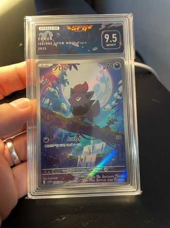 Pokémon carte gradée Zorua AR SFG 9.5