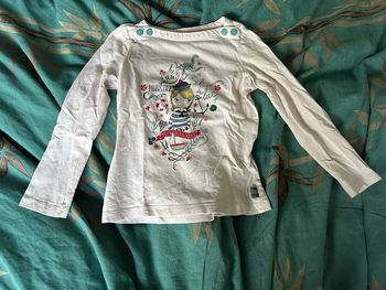 Tee shirt / haut manches longues sergent major 4 ans rose pale