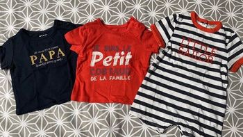 Lot de 2 tee-shirts et 1 combinaison