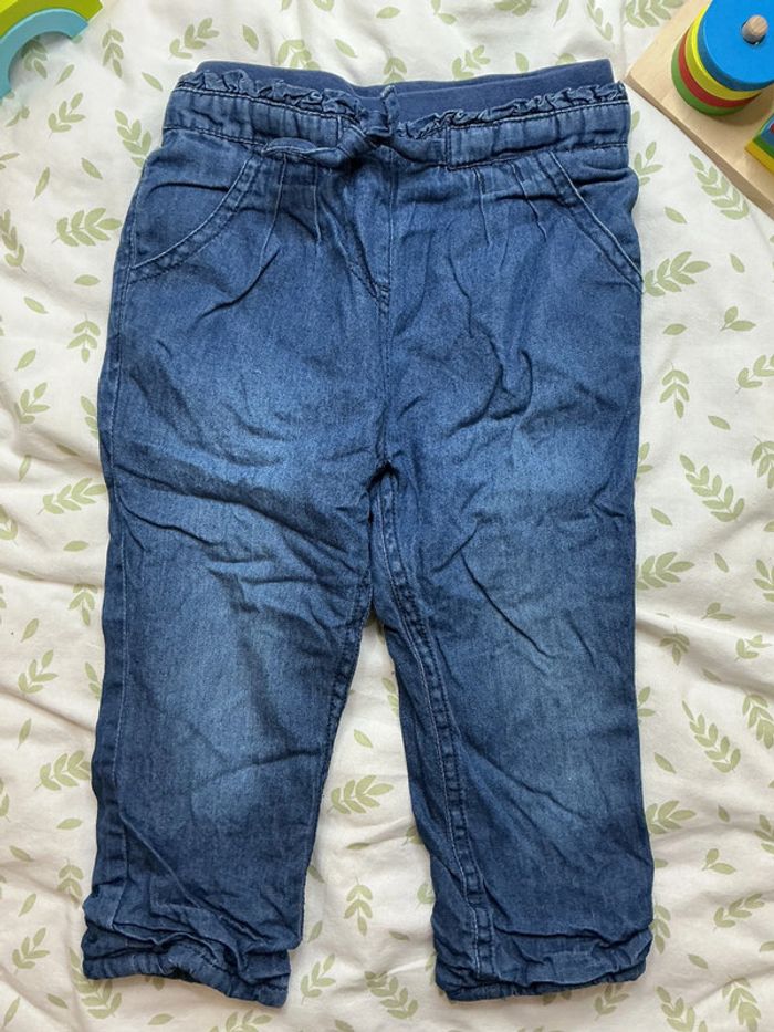 jean bleu foncé doublé kimbaloo 24 mois - photo numéro 3