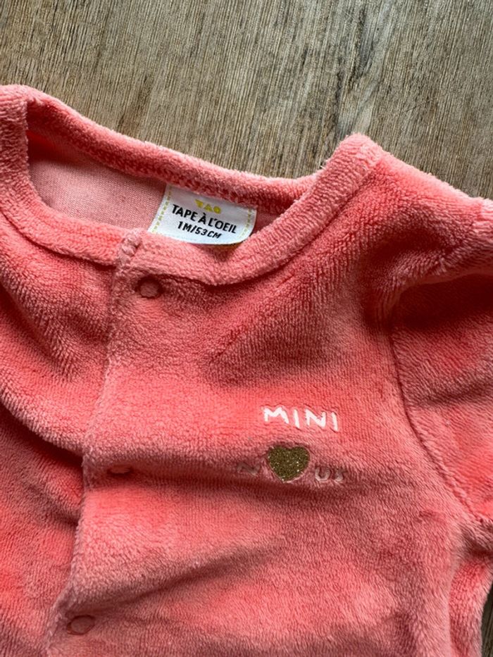 Pyjama rose mini nous - taille 1 mois - tape à œil - photo numéro 2