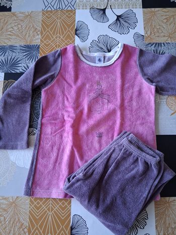 Pyjama 2 pièce fille rose et violet 6 ans