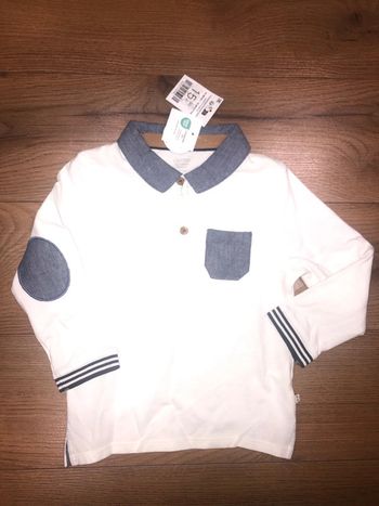 T shirt manche longue polo obaibi 🌺 taille 18 mois neuf avec étiquette